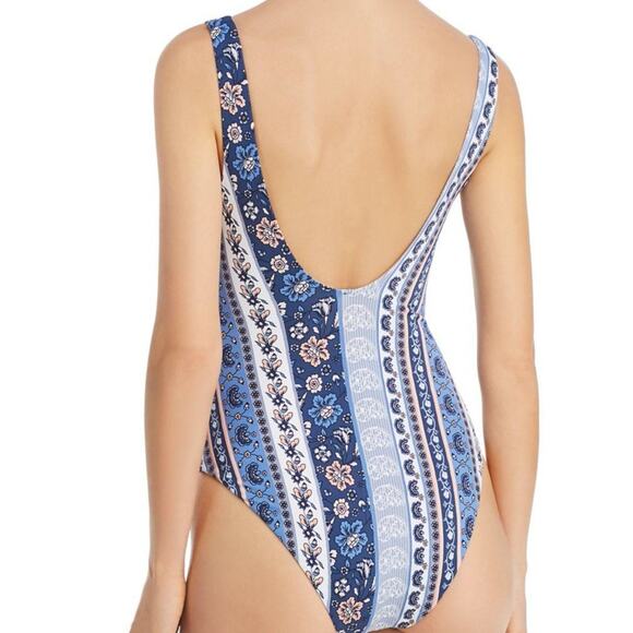 Minkpink Bounty Tie-Front One Piece Swimsuit-M - Picture 2 of 3